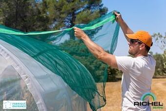 Brico Shaduwzeil serre Richel polyethyleen groen 4x4,5m aanbieding