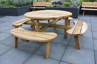 Brico Solid picknicktafel Ø220cm aanbieding
