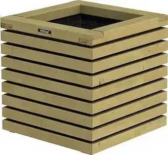 Hillhout Bloembak Elan bruin 50 x 50 x 50 cm