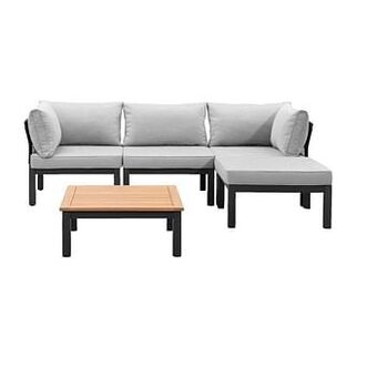 Leen Bakker Le Sud modulaire loungeset Ardeche V1 - lichtgrijs - 5-delig - Leen Bakker aanbieding