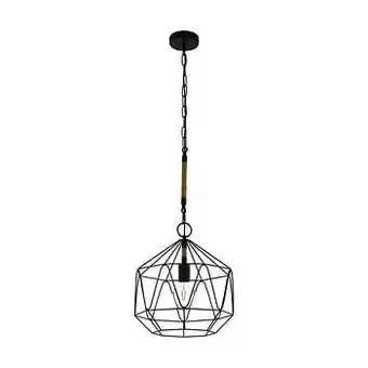 Leen Bakker EGLO hanglamp Cottingham - zwart - 37 cm - Leen Bakker aanbieding