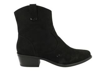 Berca Shoes Sprox Enkellaars Dames Vegan Trend Western - Zwart aanbieding