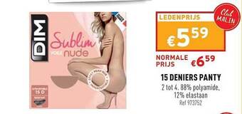 15 Deniers Panty