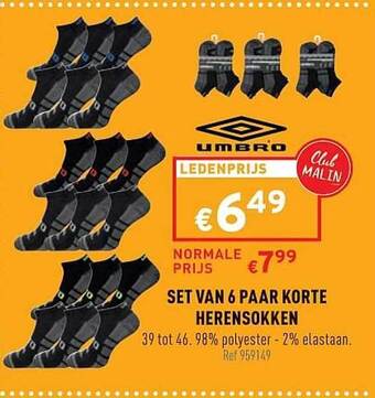 Trafic 6 Paar Korte Herensokken aanbieding