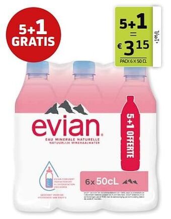 BelBev Evian aanbieding
