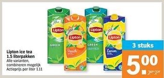 Albert Heijn Lipton ice tea aanbieding