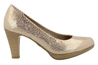 Berca Shoes Marco Tozzi Pump Dames Trend Dierenprint - Goud aanbieding