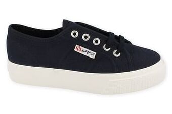 Berca Shoes Superga Veterschoen Dames Cotu Flatform - Blauw aanbieding
