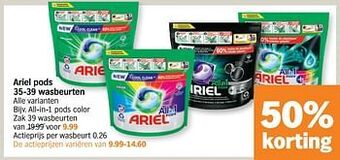 Albert Heijn All-in-1 pods color aanbieding