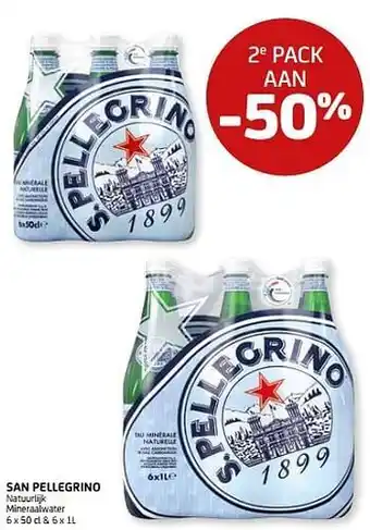2e pack aan -50% san pellegrino natuurlijk mineraalwater