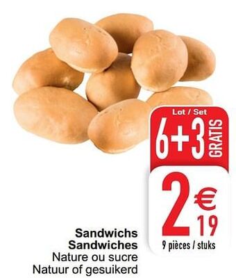 Cora Sandwichs sandwiches aanbieding