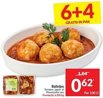 Intermarché Balletjes tomaten- jagers- of provençaalse saus aanbieding