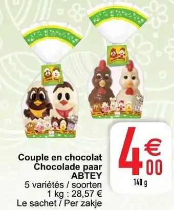 Couple en chocolat chocolade paar abtey