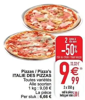 Cora Pizzas - pizza’s italie des pizzas aanbieding