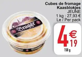 Cora Cubes de fromage kaasblokjes jeune aanbieding