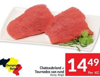 Chateaubriand of tournedos van rund