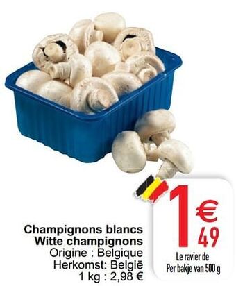 Cora Champignons blancs witte champignons aanbieding