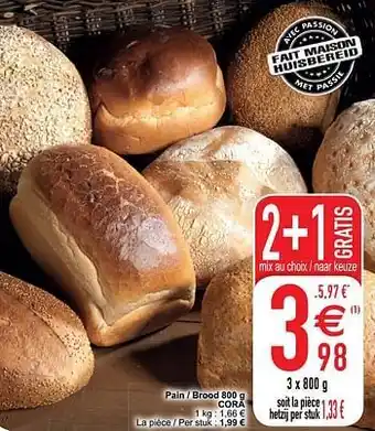 Cora Pain - brood cora aanbieding