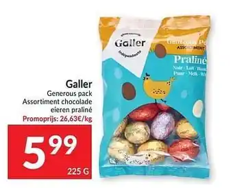 Intermarché Galler generous pack assortiment chocolade eieren praliné aanbieding