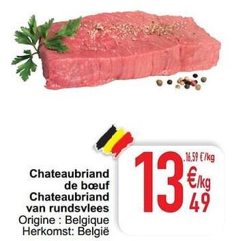 Cora Chateaubriand de boeuf chateaubriand van rundsvlees aanbieding
