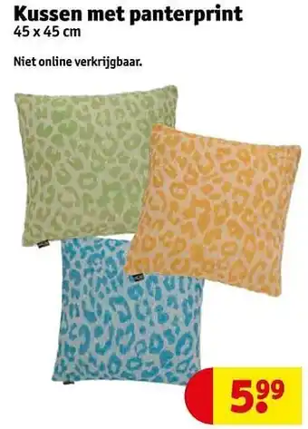Kruidvat Kussen met panterprint aanbieding