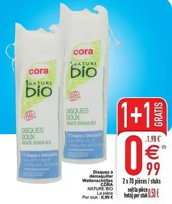 Disques à démaquiller wattenschijfjes cora