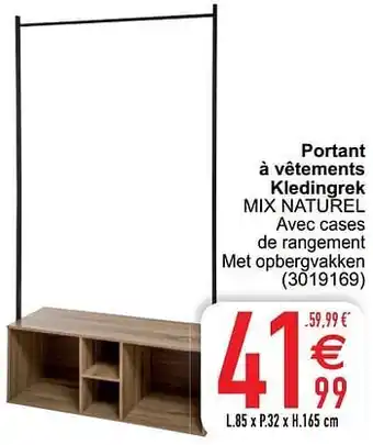 Cora Portant à vêtements kledingrek mix naturel aanbieding