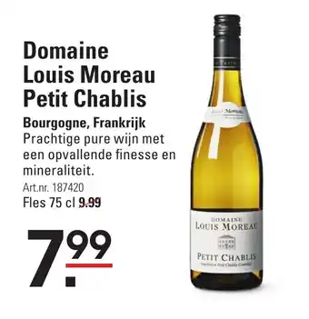 Sligro Domaine Louis Moreau Petit Chablis aanbieding