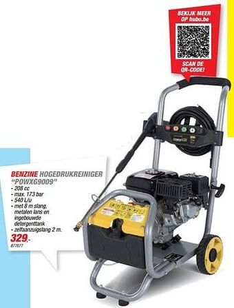Hubo Powerplus benzine hogedrukreiniger powxg9009 aanbieding