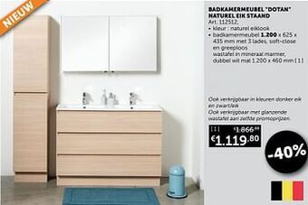 Zelfbouwmarkt Badkamermeubel dotan naturel eik staand aanbieding
