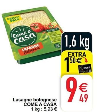 Cora Lasagne bolognese come a casa aanbieding