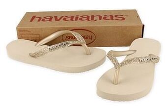 Berca Shoes Havaianas Badslipper Meisjes Slim Glitter Kids - Beige aanbieding