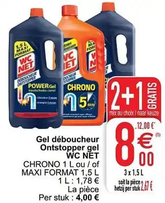 Gel déboucheur ontstopper gel wc net