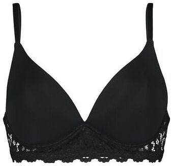 HEMA B.A.E. B.A.E. Voorgevormde Bh Met Kant Zonder Beugel Zwart (zwart) aanbieding