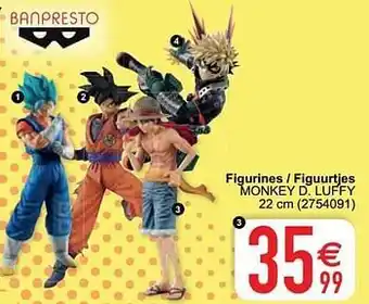 Cora Figurines - figuurtjes monkey d. luffy aanbieding