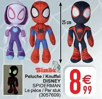 Cora Peluche - knuffel disney spiderman aanbieding