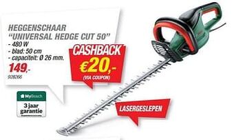 Hubo Bosch heggenschaar universal hedge cut 50 aanbieding
