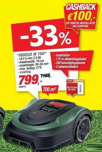 Hubo Bosch robotmaaiers indego m 700 aanbieding