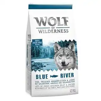 Zooplus 12kg "Blue River" met Zalm Wolf of Wilderness Hondenvoer aanbieding