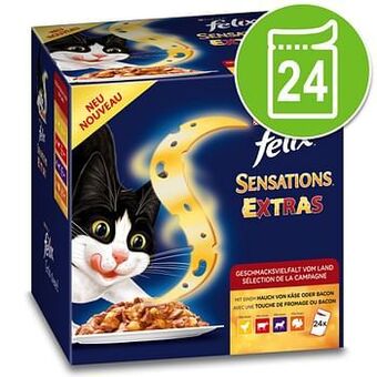 Zooplus 24x100g Sensations Extra in Gelei Van het land Felix Kattenvoer aanbieding