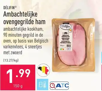 ALDI Delifin Ambachtelijke ovengegrilde ham aanbieding