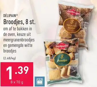 ALDI Delipain Broodjes, 8 st. aanbieding
