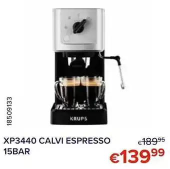 Euroshop Krups xp3440 calvi espresso 15bar aanbieding