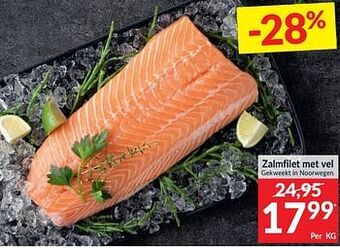 Intermarché Zalmfilet met vel aanbieding
