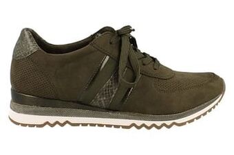 Berca Shoes Marco Tozzi Sneaker Dames - Kaki aanbieding
