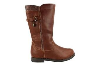 Berca Shoes Sprox Lange Laars Plat Meisjes Maat 28/34 - Cognac aanbieding