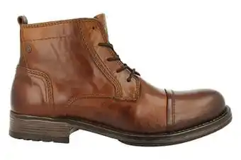 Berca Shoes Jack & Jones Bottine Heren Russel Mid Leather - Cognac aanbieding