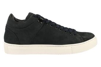 Berca Shoes Cafe Moda Sneaker Laag Heren Volledig Leder - Blauw aanbieding