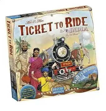 Dreamland Ticket to Ride uitbreiding: India en Zwitserland aanbieding
