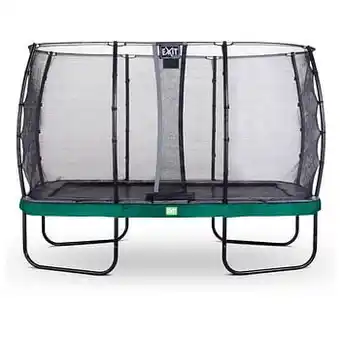 Brico Exit trampoline Elegant + veiligheidsnet Economy 244x427cm groen aanbieding
